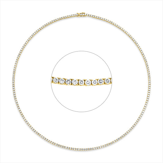 Collier 18 kt GG, 202 Brill. 6,85 ct, TW-si