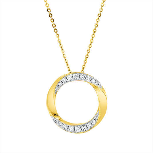 Collier 18 kt GG+WG, mit ZÖ 40 cm + 43 cm, 22 Brill. 0,51 ct, W-pi