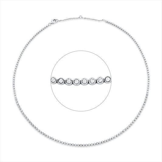 Collier 18 kt WG, 67 Brill. 0,68 ct, TW-si