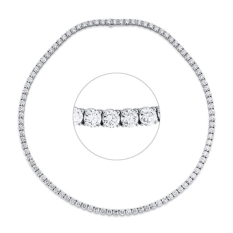 Collier 18 kt WG, Premium Edition, 97 GIA's, 35 Brill. 11,06 ct, TW-vsi, 50 Brill. 15,80 ct, F-vsi, 12 Brill. 3,81 ct, TW-vvs2