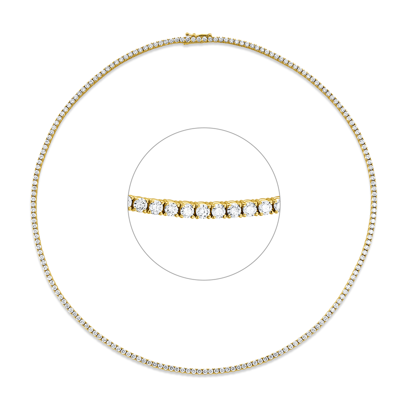 Collier 18 kt GG, Premium Edition, 191 Brill. 5,80 ct, TW-si