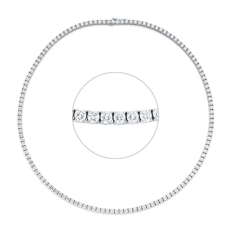 Collier 18 kt WG, Premium Edition, 135 Brill. 12,40 ct, TW-si