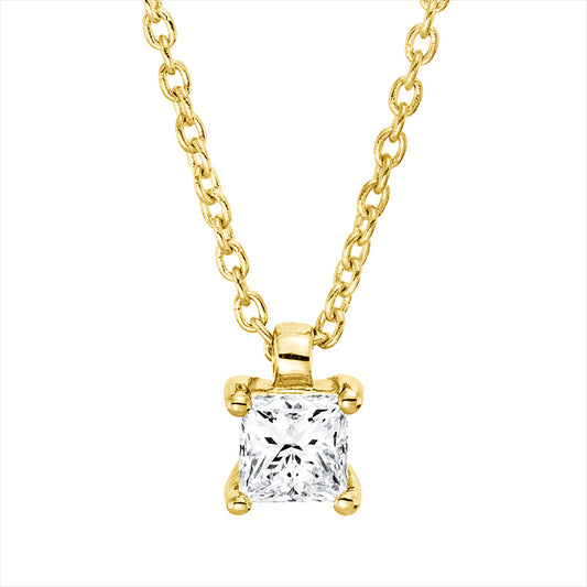 Collier 18 kt GG, mit ZÖ 42 cm, 1 Princ. 0,20 ct, TW-si