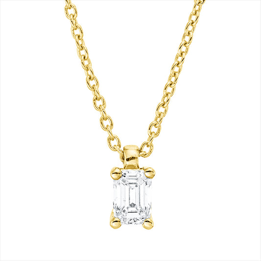 Collier 18 kt GG, mit ZÖ 42 cm, 1 Sm.schliff 0,20 ct, TW-si