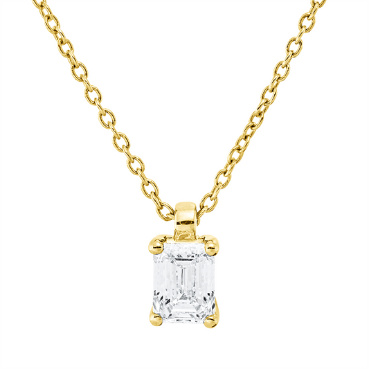 Collier 18 kt GG, GIA6525317573, mit ZÖ 42 cm, 1 Sm.schliff 0,40 ct, TW-vsi