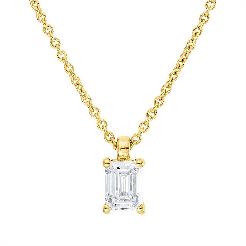 Collier 18 kt GG, GIA1528832323, mit ZÖ 42 cm, 1 Sm.schliff 0,50 ct, F-vs2