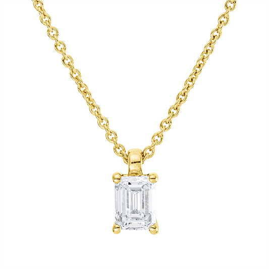 Collier 18 kt GG, GIA1528832323, mit ZÖ 42 cm, 1 Sm.schliff 0,50 ct, F-vs2