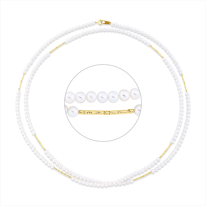 Collier 18 kt GG, 225 SW weiß 3 mm, L:80,0 cm