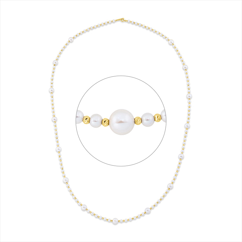 Collier 18 kt GG, 15 SW weiß 5,5 mm, 108 SW weiß 3 mm, L:60,0 cm