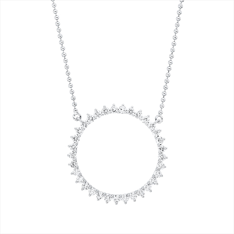 Collier 18 kt WG, 33 Brill. 0,54 ct, TW-si