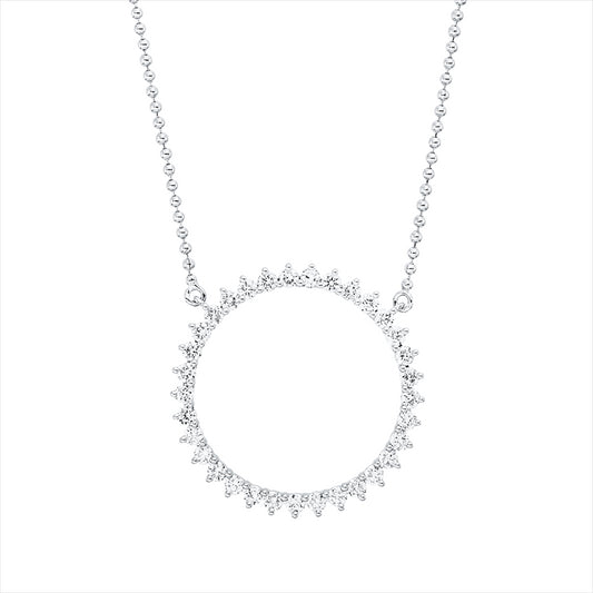 Collier 18 kt WG, 33 Brill. 0,54 ct, TW-si