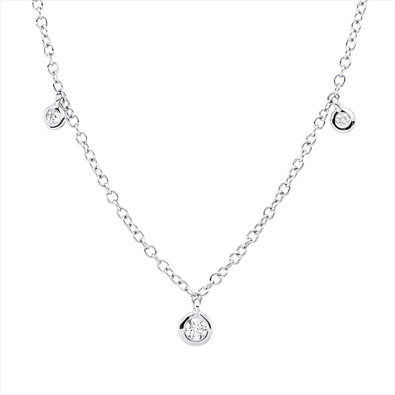 Collier 18 kt WG, 15 Brill. 0,47 ct, TW-si