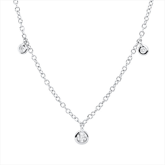Collier 18 kt WG, 15 Brill. 0,47 ct, TW-si