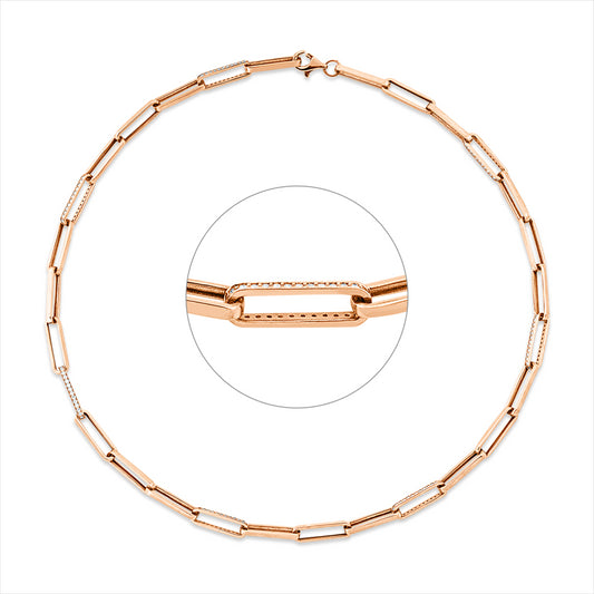 Collier 18 kt RG, 203 Brill. 1,36 ct, F-vsi