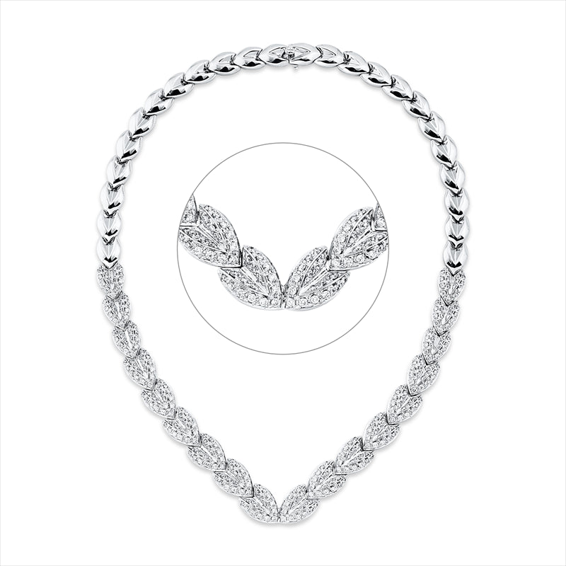 Collier 18 kt WG, 294 Brill. 5,00 ct, F-si