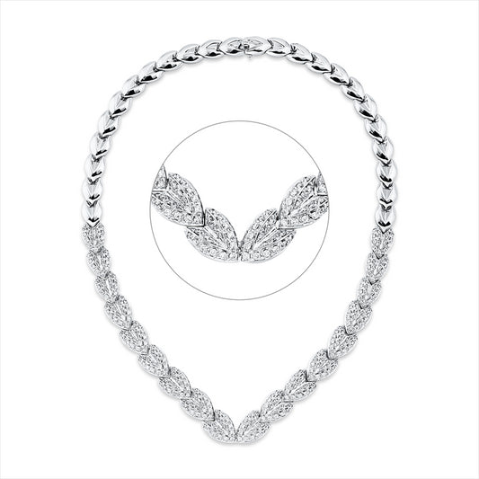 Collier 18 kt WG, 294 Brill. 5,00 ct, F-si