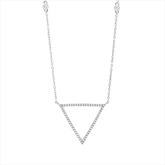 Collier 18 kt WG, 58 Brill. 0,25 ct, TW-si