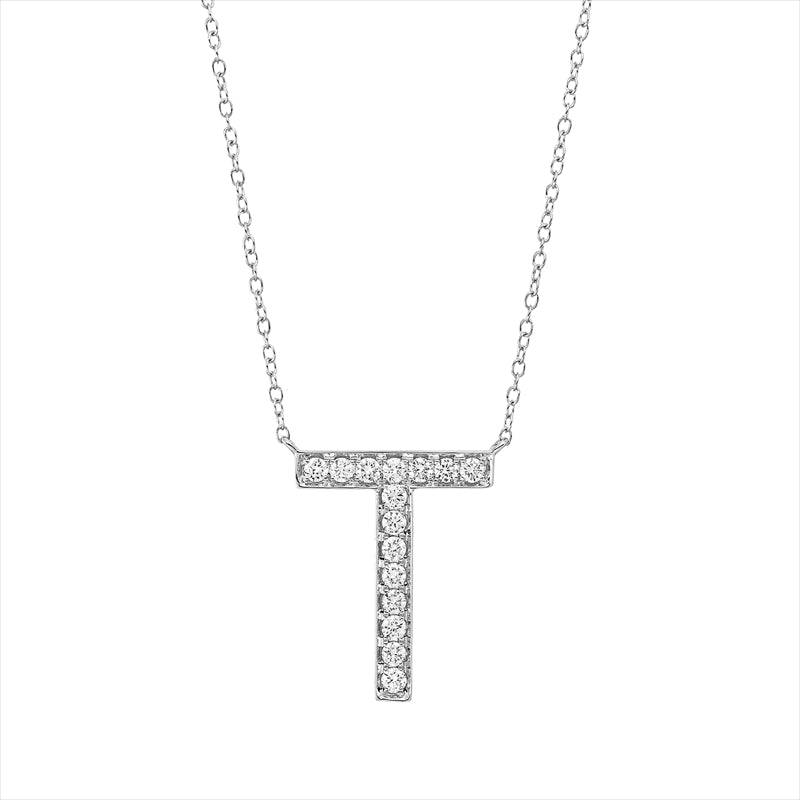 Collier 18 kt WG, mit ZÖ 38 cm + 40,6 cm, 15 Brill. 0,27 ct, TW-si