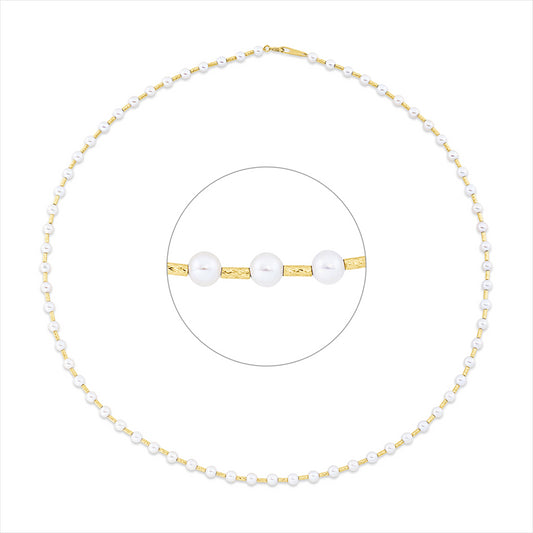 Collier 18 kt GG, 67 SW weiß 3 mm, L:40,0 cm