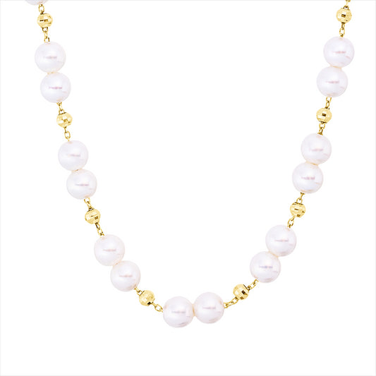 Collier 18 kt GG, mit ZÖ 40,6 cm, 18 SW weiß 3,5 mm, L:45,7 cm