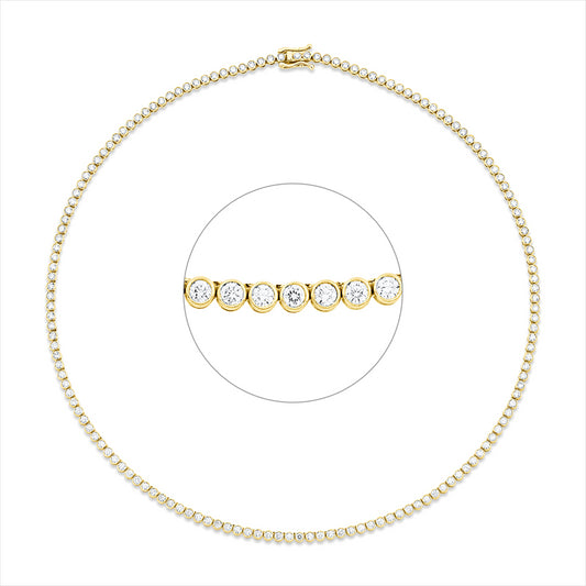 Collier 18 kt GG, 151 Brill. 4,90 ct, TW-si