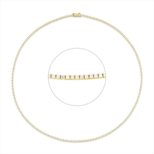 Collier 18 kt GG, 262 Brill. 2,30 ct, TW-si