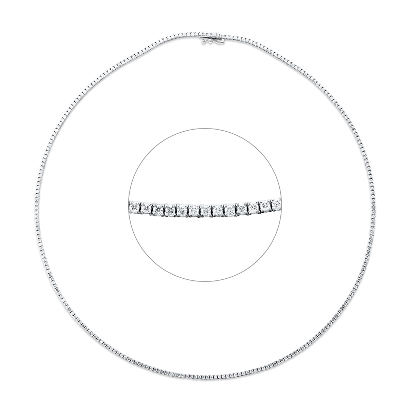 Collier 18 kt WG, 262 Brill. 2,30 ct, TW-si
