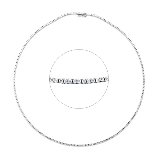 Collier 18 kt WG, 262 Brill. 2,30 ct, TW-si