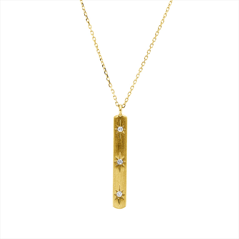 Collier 18 kt GG, mit ZÖ 40,6 cm, 3 Brill. 0,04 ct, TW-si