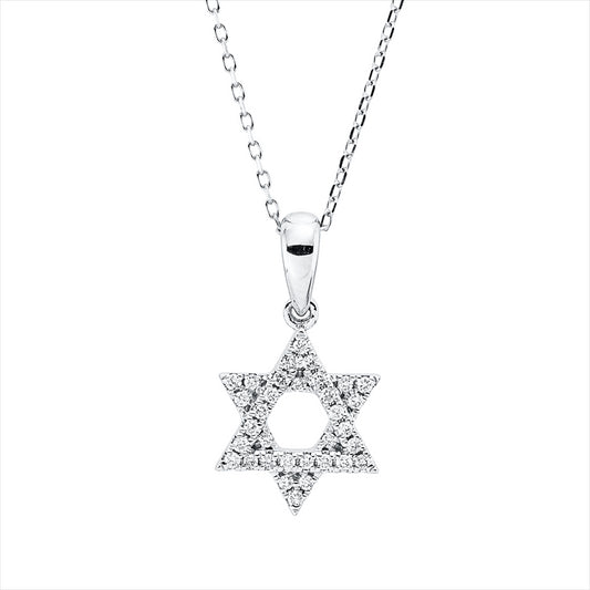 Collier 14 kt WG, mit ZÖ 40,6 cm, 33 Brill. 0,08 ct, TW-si