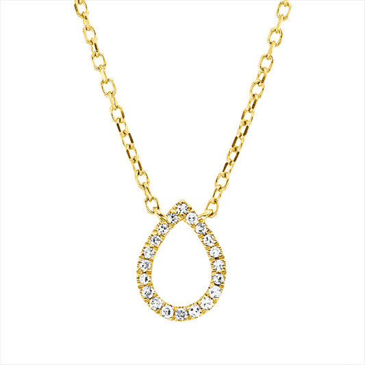 Collier 18 kt GG, 20 Dia. 0,04 ct, TW-si
