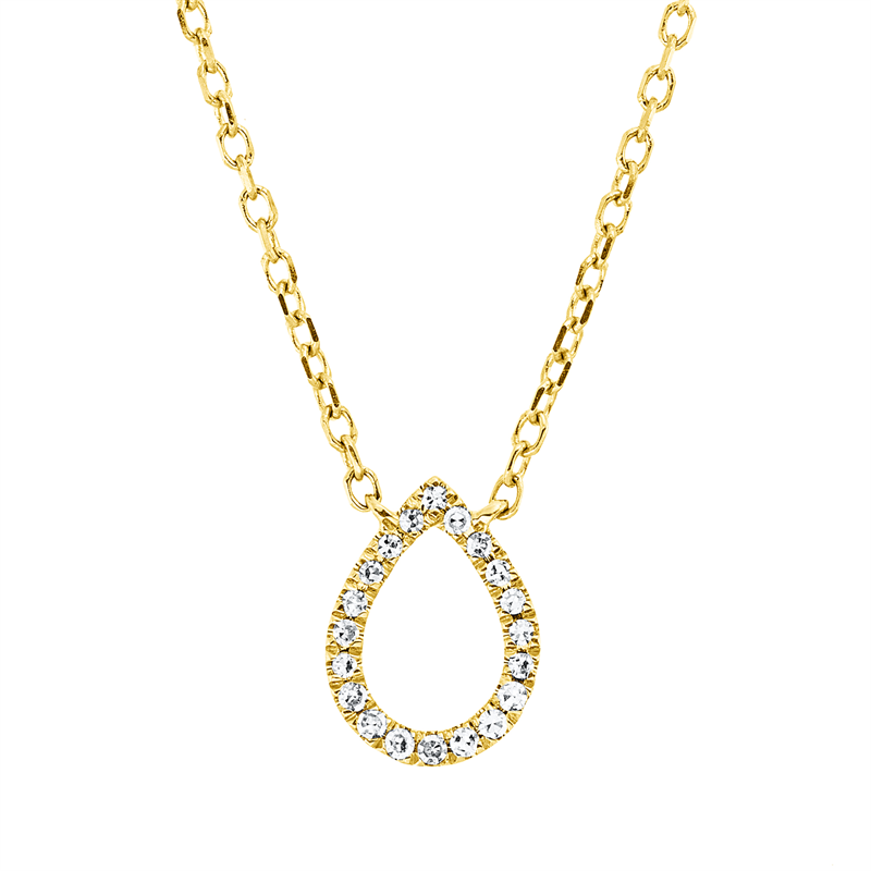 Collier 18 kt GG, mit ZÖ 40 cm + 42 cm, 20 Dia. 0,04 ct, TW-si