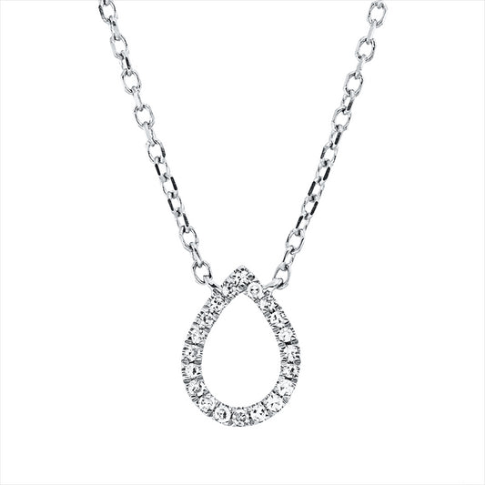 Collier 18 kt WG, mit ZÖ 40 cm + 42 cm, 20 Dia. 0,04 ct, TW-si