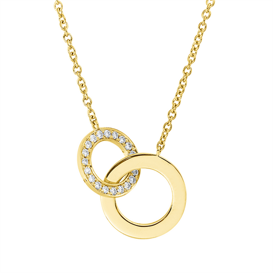 Collier 18 kt GG, 20 Brill. 0,15 ct, TW-si