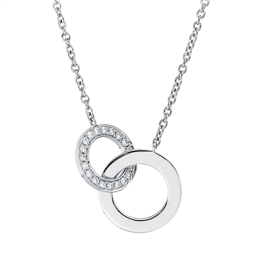 Collier 18 kt WG, 20 Brill. 0,15 ct, TW-si