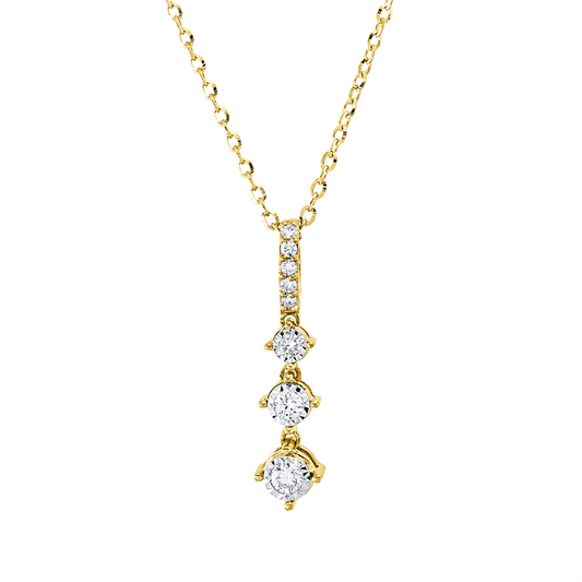 Collier 18 kt GG+WG, mit ZÖ 41 cm, 43 cm, 2 Brill. 0,04 ct, TW-si, 1 Brill. 0,02 ct, TW-si, 5 Brill. 0,02 ct, TW-si