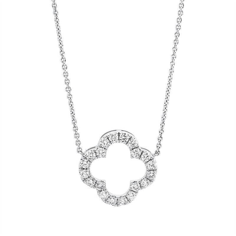 Collier 18 kt WG, 20 Brill. 0,47 ct, TW-si