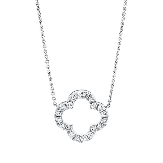 Collier 18 kt WG, 20 Brill. 0,47 ct, TW-si
