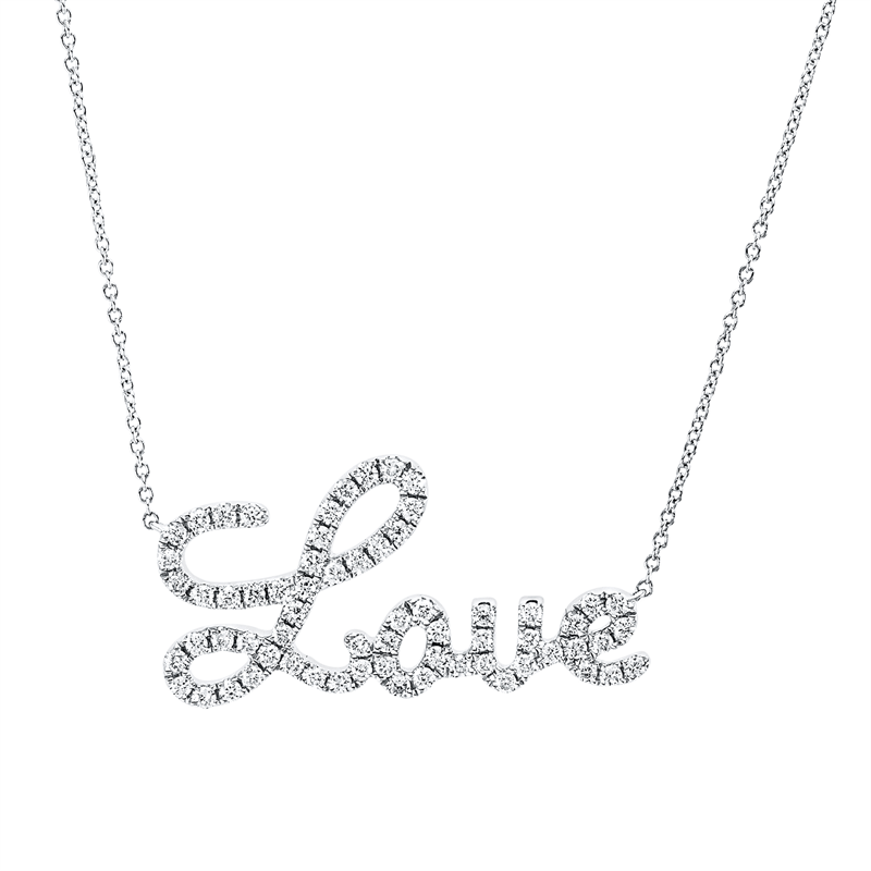 Collier 18 kt WG, mit ZÖ 39+40,6+42cm, 67 Brill. 0,33 ct, TW-si