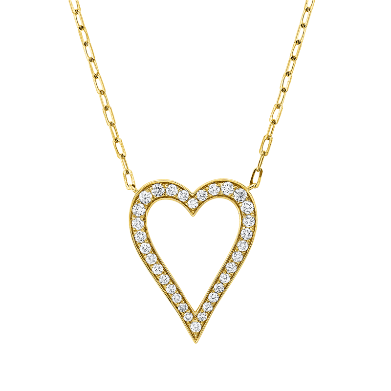 Collier 18 kt GG, mit ZÖ 40 cm, 32 Brill. 0,46 ct, TW-si