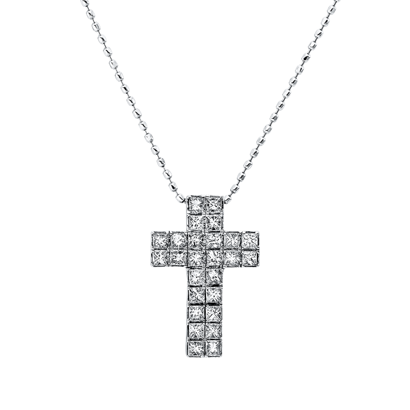 Collier 18 kt WG, 26 Princ. 0,65 ct, TW-vsi/si