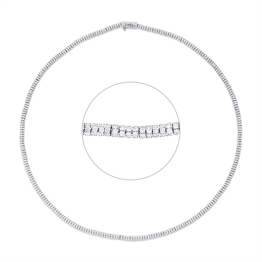 Collier 18 kt WG, 1745 Brill. 14,45 ct, TW-vsi