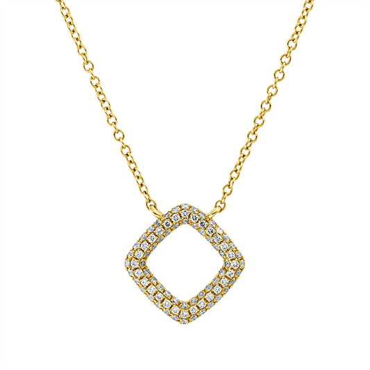 Collier 18 kt GG, mit ZÖ 40,6 cm + 43,2 cm, 116 Brill. 0,27 ct, I-si/pi