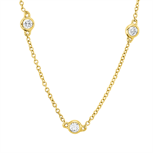 Collier 18 kt GG, 11 Brill. 0,70 ct, TW-si/pi