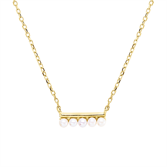 Collier 18 kt GG, mit ZÖ 40 cm + 42 cm, 5 SW weiß 2 mm