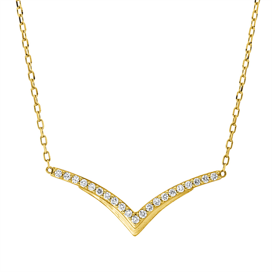 Collier 18 kt GG, 21 Brill. 0,19 ct, TW-pi