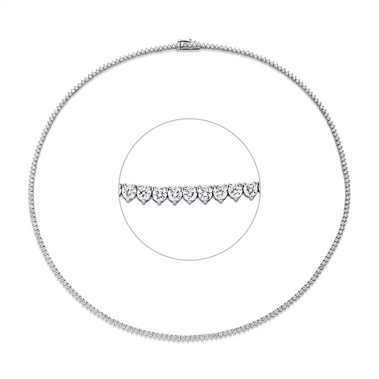 Collier 18 kt WG, 213 Brill. 6,50 ct, TW-si