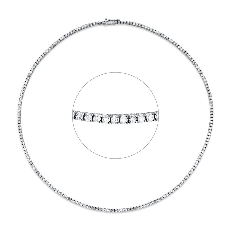 Collier 18 kt WG, Premium Edition, 191 Brill. 5,35 ct, TW-si