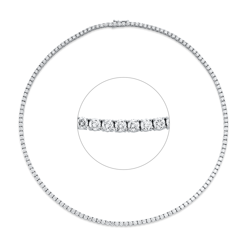 Collier 18 kt WG, Premium Edition, 145 Brill. 9,72 ct, TW-si
