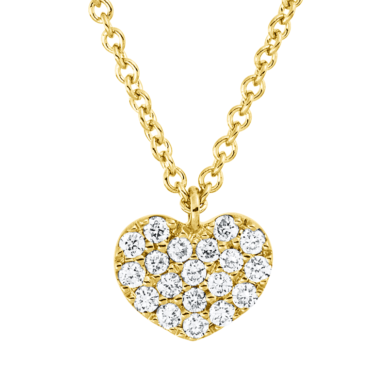 Collier 18 kt GG, mit Öse, 19 Brill. 0,09 ct, TW-si